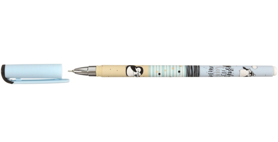Ручка шариковая Lorex Slim Soft Pinguin, стержень синий