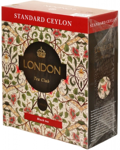 Чай London Tea Club 200 г, 100 пакетиков, Standart Ceylon, черный чай
