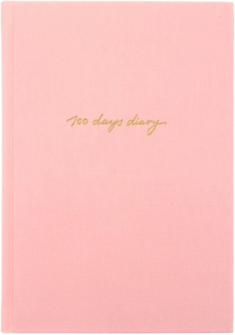 Ежедневник недатированный 100 Days Diary 145×205 мм, 88 л., розовый