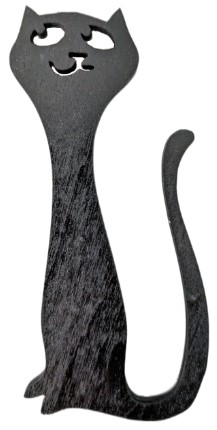 Магнит деревянный «Котик» (Марданов А.А.) 9×4 см, черный