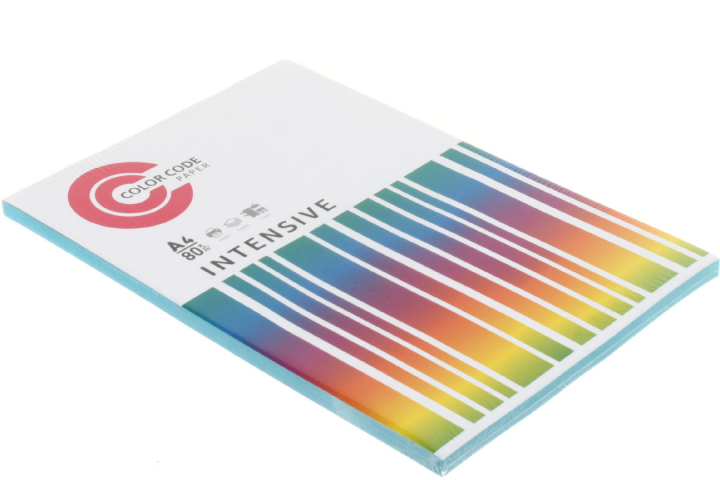 Бумага офисная цветная Color Code Intensive А4 (210×297 мм), 80 г/м², 100 л., голубая