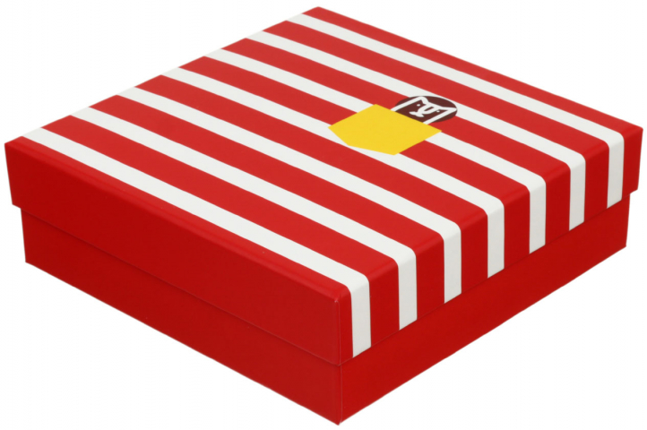 Коробка подарочная с крышкой (в собранном виде) 19×19×6 см