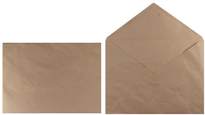 Конверт почтовый 229×324 мм (С4) декстрин, чистый, крафт бумага