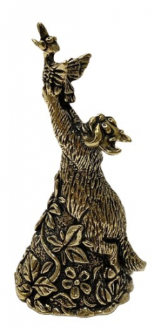 Колокольчик коллекционный BronzaMania «Кот ловит ворону — Мне бы в небо»