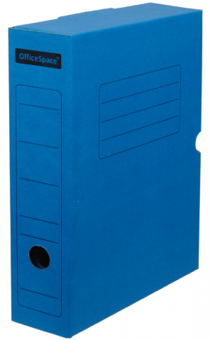 Короб архивный из гофрокартона OfficeSpace корешок 75 мм, 320×250×75 мм, синий