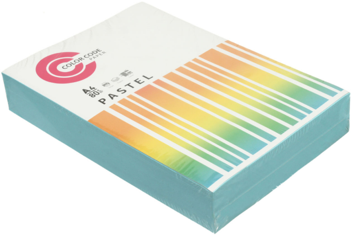 Бумага офисная цветная Color Code Pastel А4 (210×297 мм), 80 г/м², 500 л., голубая