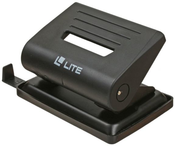 Дырокол Lite 83×100 мм, 20 л., черный