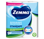 Полотенца бумажные Zemma «Стандарт» (в рулоне), 2 рулона, ширина 225 мм, белые Полотенца бумажные Zemma «Стандарт» (в рулоне), 2 рулона, ширина 225 мм, белые