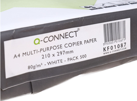 Бумага офисная Q-Connect, А4 (210*297 мм), 80 г/м2, 500 л.