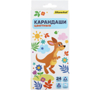 Карандаши цветные «Веселые друзья», 24 цвета, длина 175 мм Карандаши цветные «Веселые друзья», 24 цвета, длина 175 мм