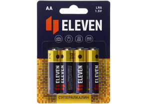 Батарейки щелочные Eleven Super, AA, LR6, 1.5V, 4 шт.