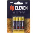 Батарейки щелочные Eleven Super, AAA, LR03, 1.5V, 4 шт.