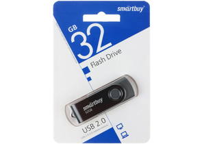 Флеш-накопитель SmartBuy Twist, 32 Gb, корпус черный