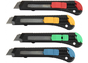 Нож канцелярский Silwerhof Eco, ширина лезвия 18 мм, корпус ассорти Нож канцелярский Silwerhof Eco, ширина лезвия 18 мм, корпус ассорти