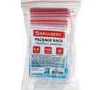 Пакет упаковочный с застежкой (ZipLock) Brauberg, 60×80 мм, 100 шт., 35 мкм