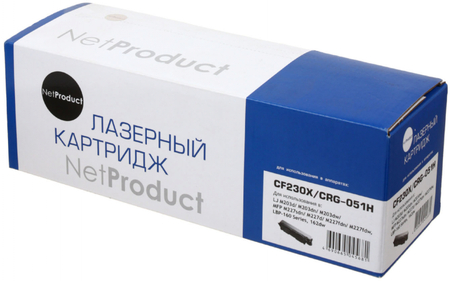 Тонер-картридж NetProduct CF230X/CRG-051H, ресурс 1600 страниц, черный