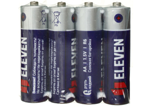 Батарейки солевые Eleven, AA, R6, 1.5V, 4 шт.