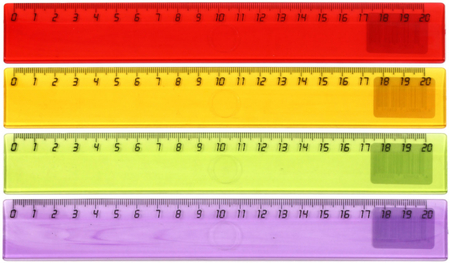 Линейка пластиковая Attache Economy, 20 см, ассорти