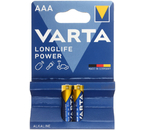 Батарейки щелочные Varta Longlife Power, AAA, LR03, 1.5V, 2 шт.