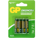 Батарейки солевые GP Greencell, AAA, R03, 1.5V, 4 шт.