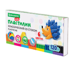 Пластилин классический Brauberg Kids, 6 цветов, 120 г, со стекой Пластилин классический Brauberg Kids, 6 цветов, 120 г, со стекой
