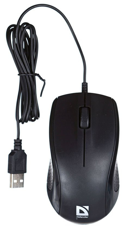 Мышь компьютерная Defender Optimum MB-160, USB, проводная, черная