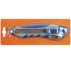 Нож канцелярский Workmate, ширина лезвия 18 мм, корпус серый с синим Нож канцелярский Workmate, ширина лезвия 18 мм, корпус серый с синим