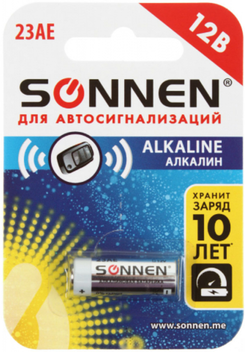 Батарейка щелочная Sonnen Alkaline, 23АЕ, MN21, E23A, 1811A, 8LR932 ...