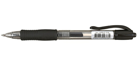 Ручка гелевая автоматическая Lite, корпус прозрачный, стержень черный