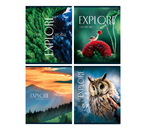 Тетрадь общая А5, 48 л. на скобе BG Explore, 160×205 мм, клетка, ассорти Тетрадь общая А5, 48 л. на скобе BG Explore, 160×205 мм, клетка, ассорти