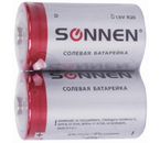 Батарейки солевые Sonnen, D, R20, 1.5V, 2 шт.