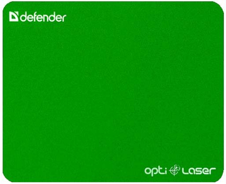 Коврик для мыши Defender Silver Opti-Laser, 220*180*0,4 мм, зеленый металлик