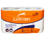 Полотенца бумажные Luscan (в рулоне), 4 рулона, ширина 210 мм, белые Полотенца бумажные Luscan (в рулоне), 4 рулона, ширина 210 мм, белые