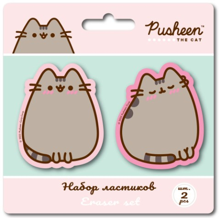 Набор ластиков фигурных Pusheen, 4,5*5,5 см, 2 шт.