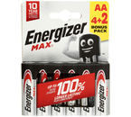 Батарейки щелочные Energizer Max, AA, LR6, 1.5V, 6 шт.