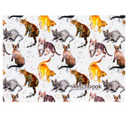 Скетчбук-альбом «Орнамент с котиками», 145×203 мм, 40 л.