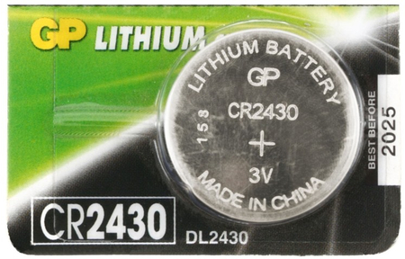 Батарейка литиевая дисковая GP Lithium, CR2430, 3V