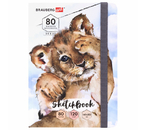 Скетчбук Brauberg Art Debut, 145×203 мм, 80 л., 120 г/м², «Львенок» Скетчбук Brauberg Art Debut, 145×203 мм, 80 л., 120 г/м², «Львенок»