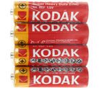 Батарейки солевые Kodak Super Heavy Duty Zinc, AА, R6P, 1.5V, 4 шт.