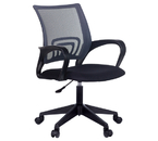 Кресло офисное «Бюрократ» для персонала (пластиковая крестовина), спинка — сетка темно-серая TW-04, сиденье — ткань черная TW-11 Кресло офисное «Бюрократ» для персонала (пластиковая крестовина), спинка — сетка темно-серая TW-04, сиденье — ткань черная TW-11