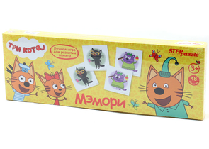 Игра настольная Steppuzzle «Три кота», «Мэмори», 3+