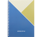 Тетрадь общая А5, 48 л. на гребне Office Style, 145×205 мм, клетка, синяя Тетрадь общая А5, 48 л. на гребне Office Style, 145×205 мм, клетка, синяя