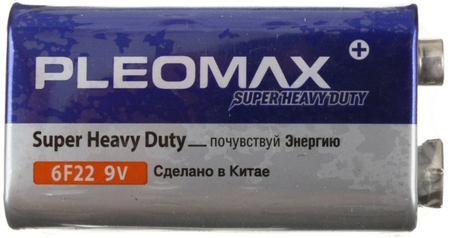 Батарейка солевая Samsung Pleomax Super Heavy Duty, 6F22, 9V, тип «Крона»