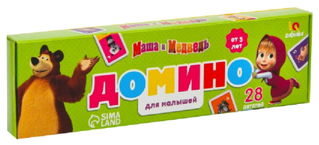 Домино детское Sima-Land, «Маша и Медведь», 3+