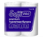 Бумага туалетная SoffiPro Premium, 4 рулона, ширина 95 мм, 18 м, белая Бумага туалетная SoffiPro Premium, 4 рулона, ширина 95 мм, 18 м, белая