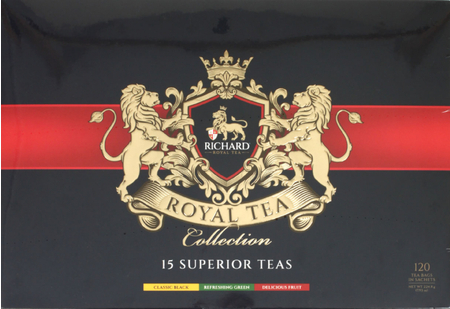 Набор чая Richard Royal Tea Collection, 224,8 г, 15 видов*8 пакетиков