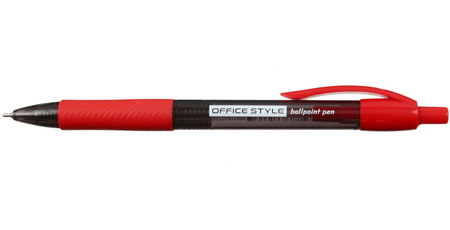 Ручка шариковая автоматическая Brauberg Office Style, корпус тонированный, стержень красный