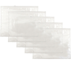 Набор папок-конвертов пластиковых на молнии А5, 5 шт., 240×190 мм, толщина пластика 0,8 мм, прозрачные