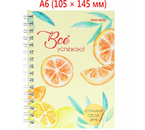 Ежедневник недатированный на гребне «Все успеваю» А6, 105×145 мм, 48 л., «Фруктовый микс»