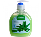 Мыло-крем жидкое OfficeClean, 300 мл, «Алоэ», антибактериальное, с дозатором Мыло-крем жидкое OfficeClean, 300 мл, «Алоэ», антибактериальное, с дозатором